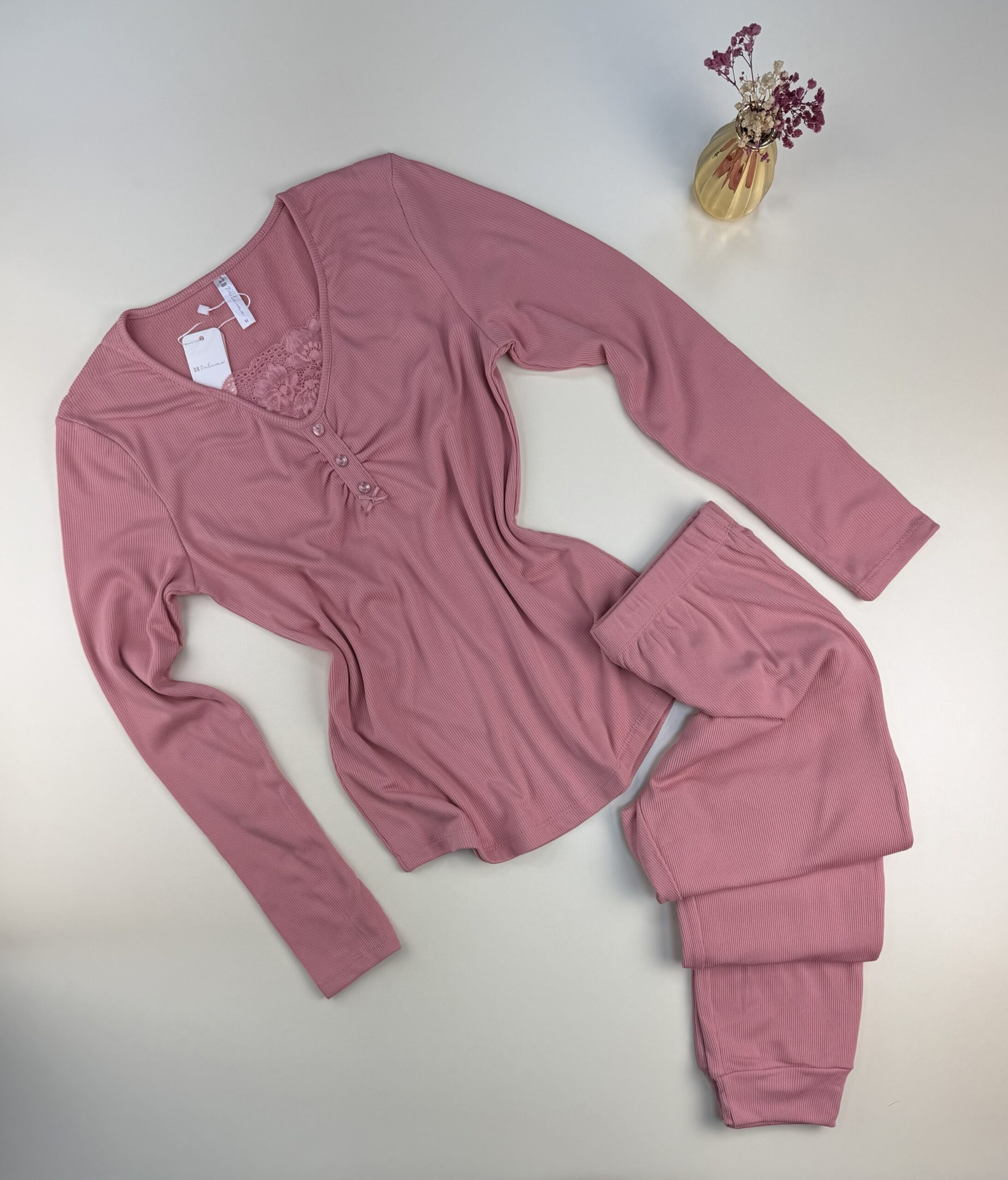 Pyjama haut manche longue " Rose "