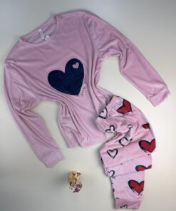 Pyjama haut manche longue " Rose"