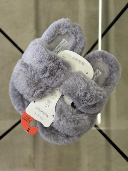 Pantoufle fourrure Primark - Gris -
