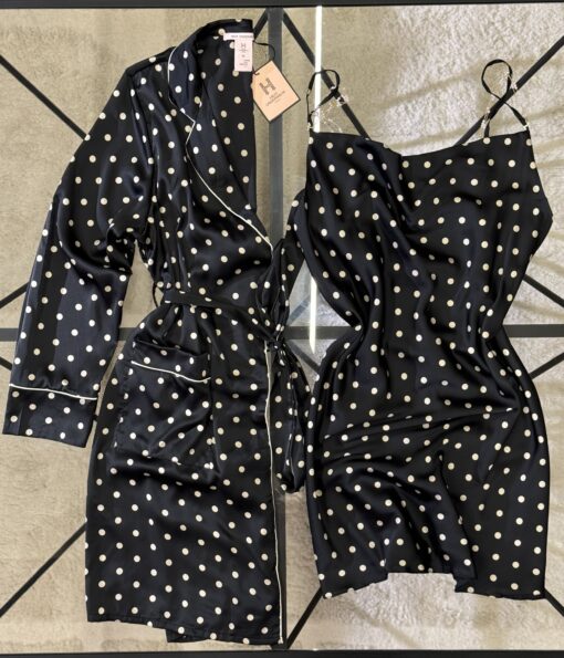 Ensemble nuisette peignoir " noir "