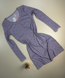Chemise de nuit " mauve petit point