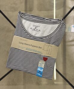 Alternative view of Pyjama haut manche longue à rayures bleu nuit  - Primark -