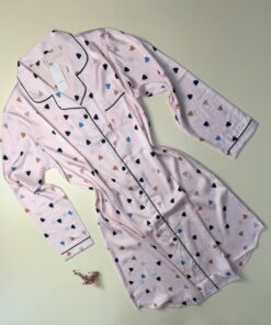 Chemise de nuit en satin " Rose "