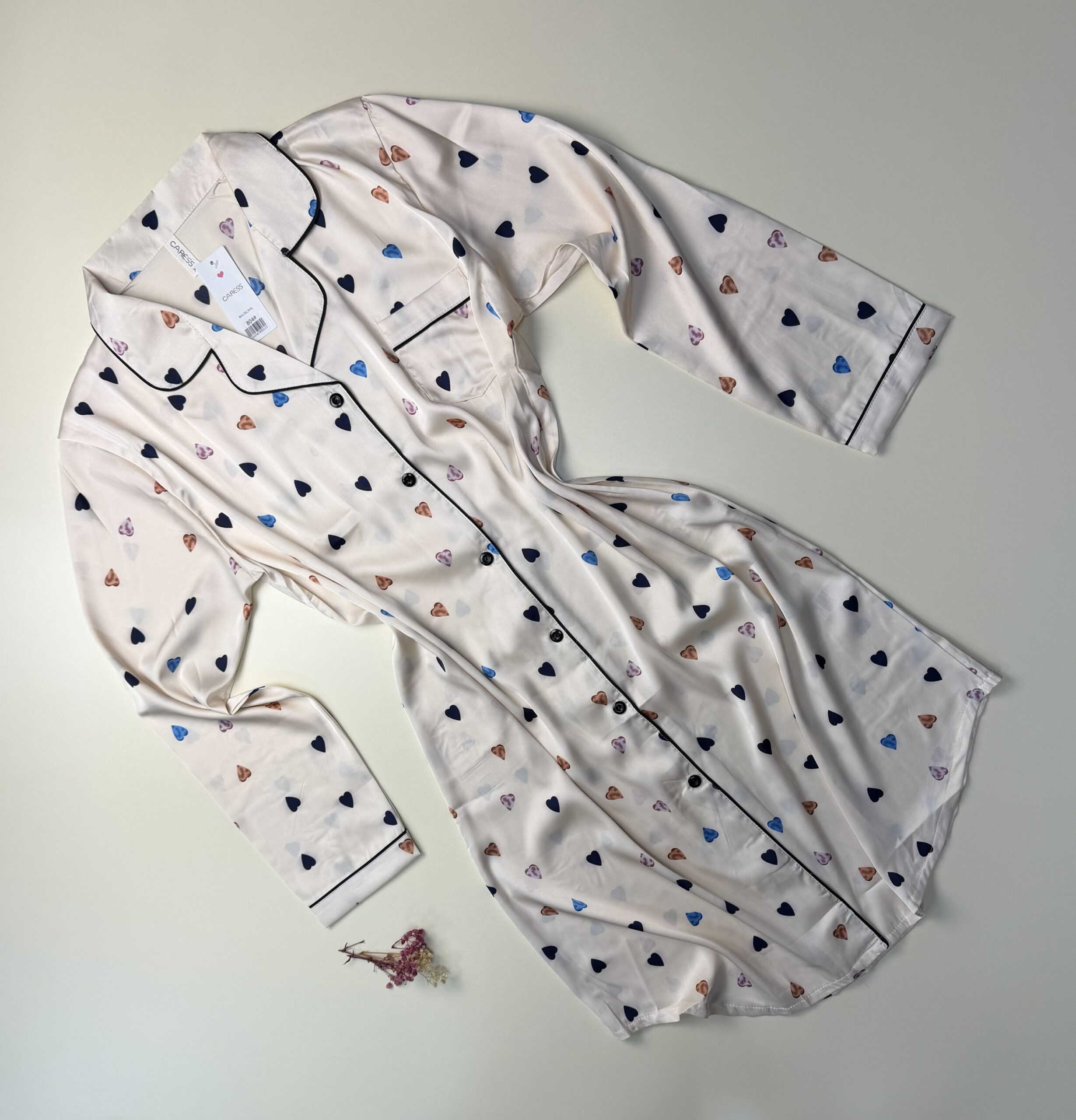 Chemise de nuit en satin " beige "