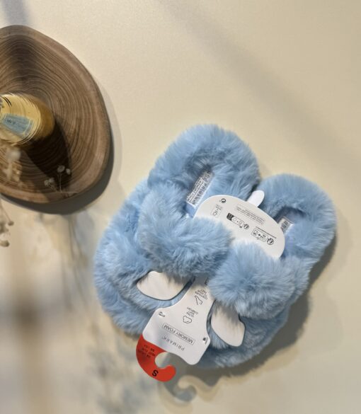 Pantoufle fourrure - Primark - Bleu