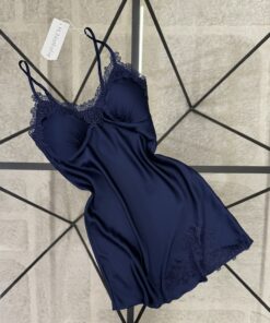 Nuisette  en satin " BLEU "