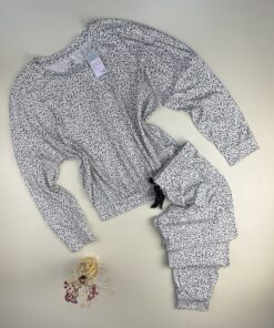 Pyjama haut manche longue primark " Blanc petit point "