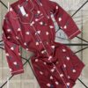 Chemise de nuit en satin " Bordeaux "