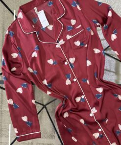 Alternative view of Chemise de nuit en satin " Bordeaux "