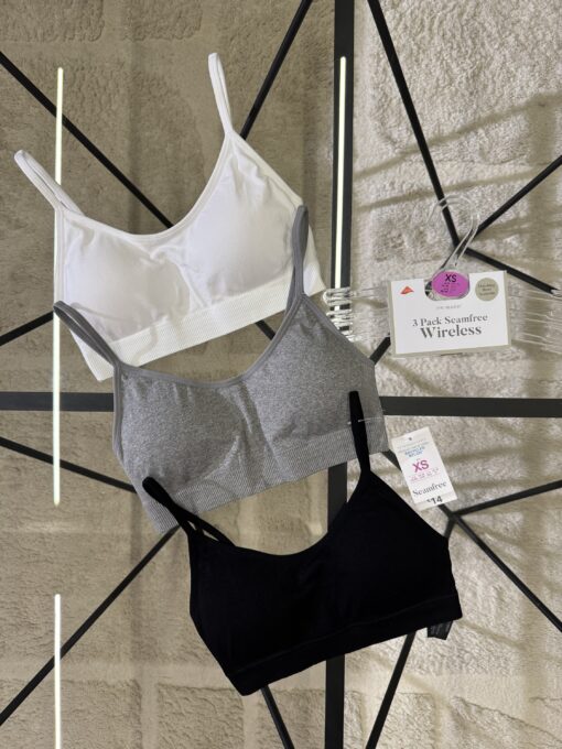 Pack de 3 brassières " noir , blanc , gris "