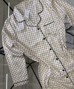 Alternative view of Chemise De Nuit Boutonné en satin " BEIGE "