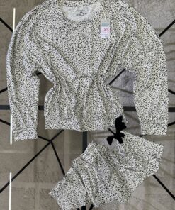 Alternative view of Pyjama haut manche longue primark " Blanc petit point "