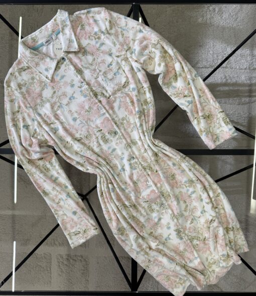 Chemise de nuit " rose à fleurs "