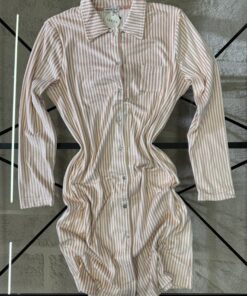 Alternative view of Chemise de nuit " rose à rayures "