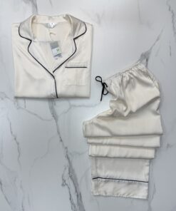 Alternative view of Pyjama boutonné en satin primark " Blanc cassé "