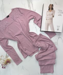 Pyjama haut manche longue " Rose "