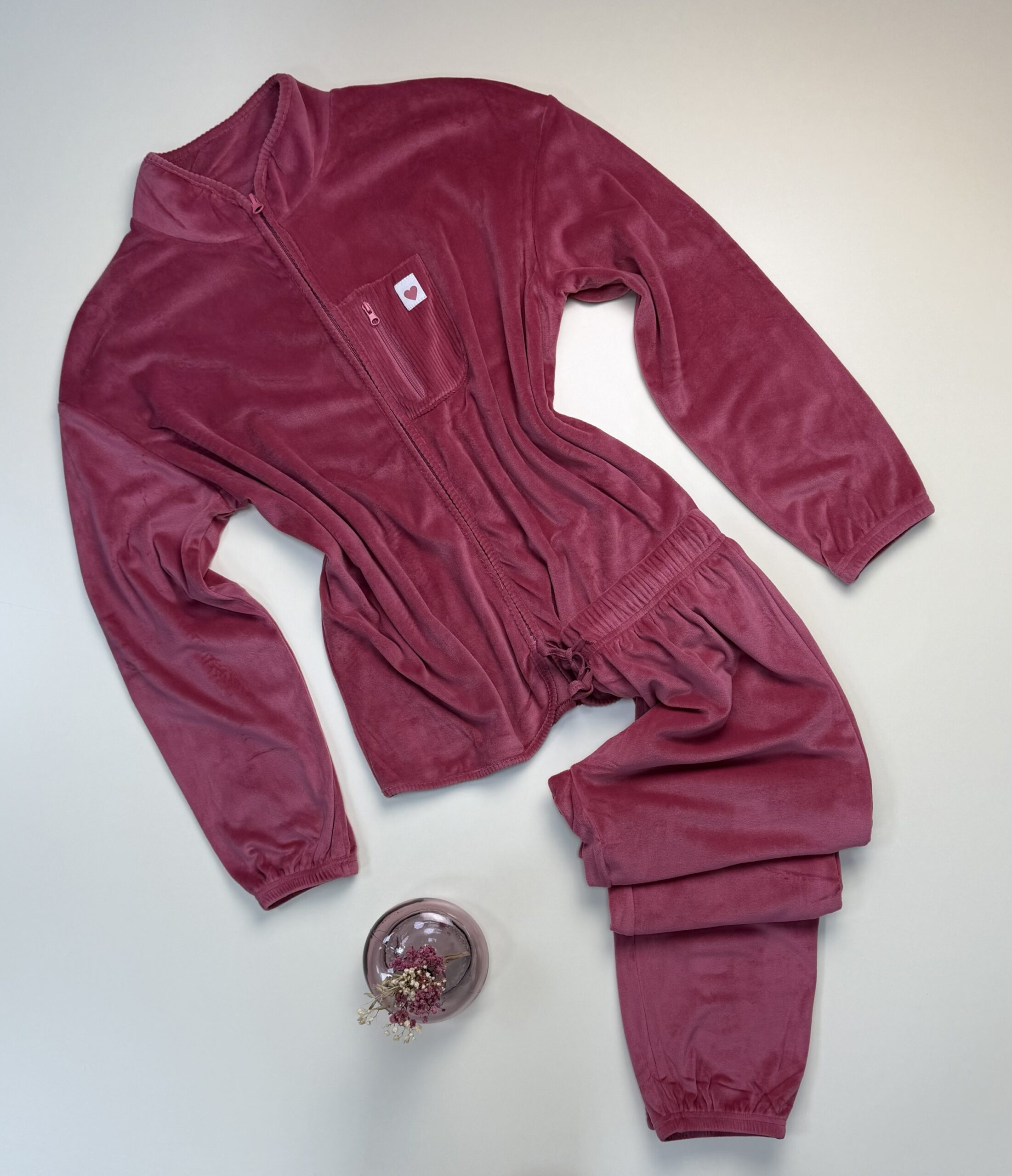 Pyjama haut manche longue " Rose foncé "