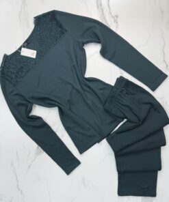 Alternative view of Pyjama haut manche longue " Vert "