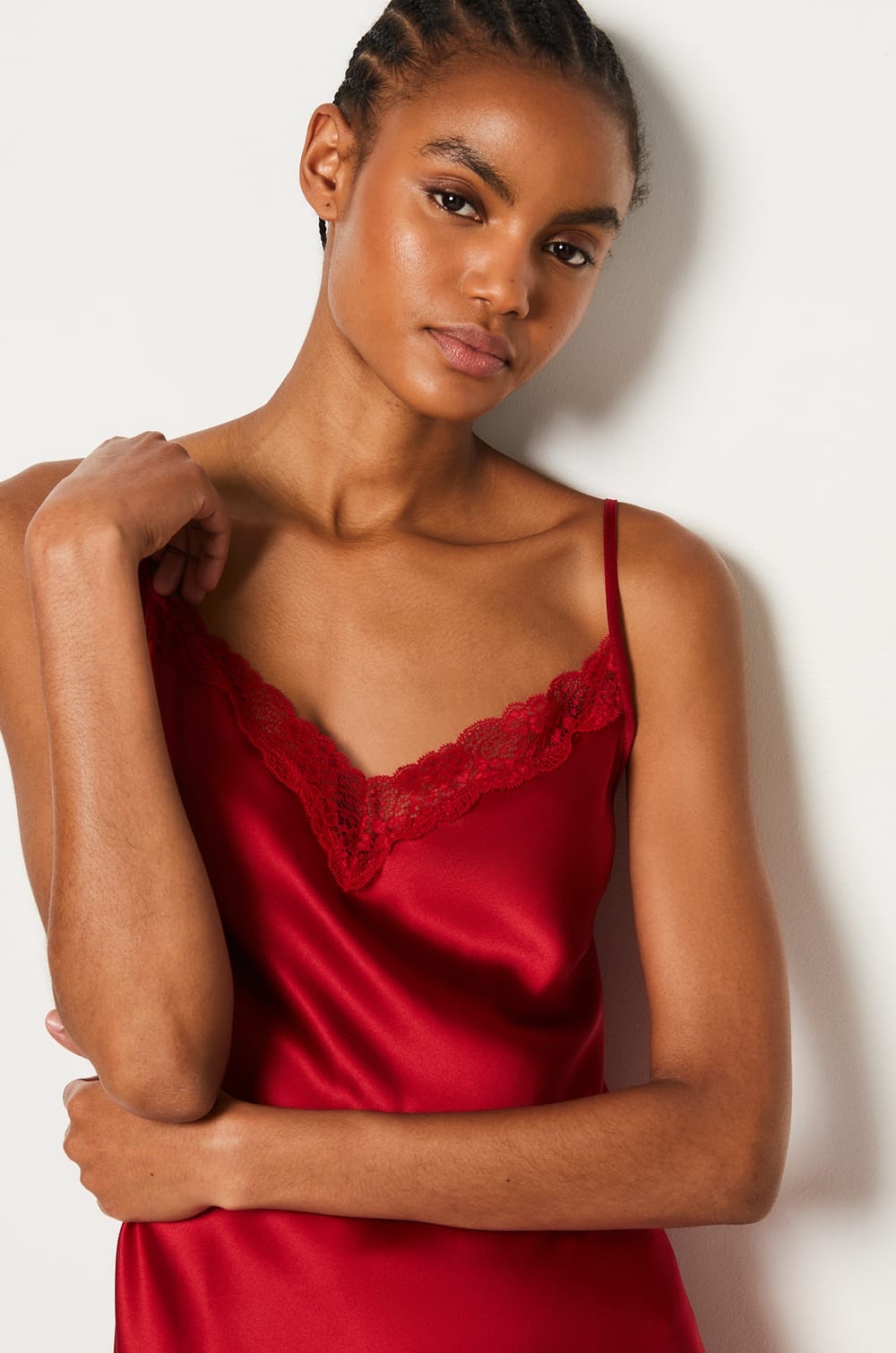 Nuisette ETAM Milky - BURGUNDY - en soie – Image 5