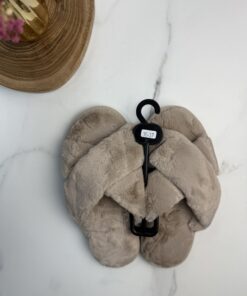 Alternative view of Pantoufle ouverte Croisé – beige  –