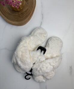 Pantoufle ouverte Croisé - Blanc -