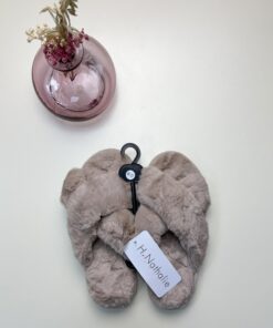 Alternative view of Pantoufle ouverte Croisé – beige  –