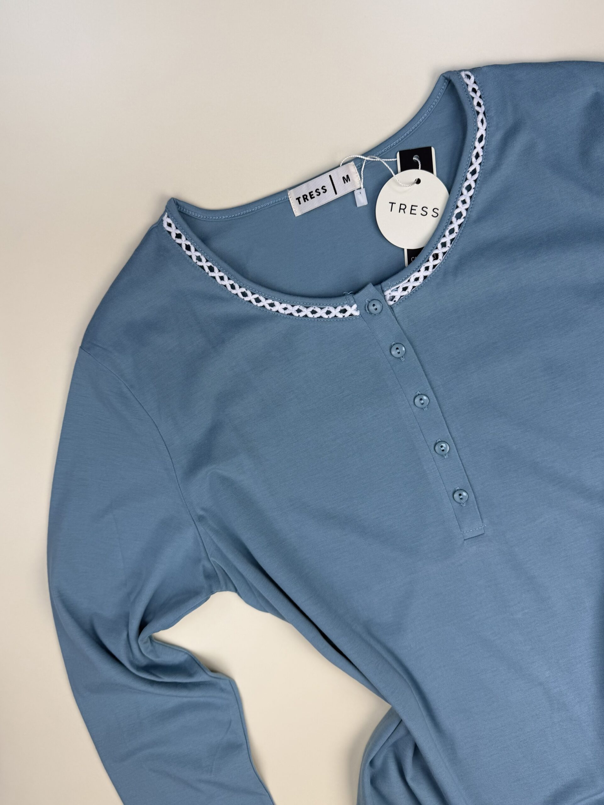 Chemise de nuit boutonnée " Bleu " – Image 3