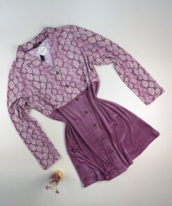 Chemise de nuit boutonné " Rose "