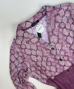 Alternative view of Chemise de nuit boutonné " Rose "