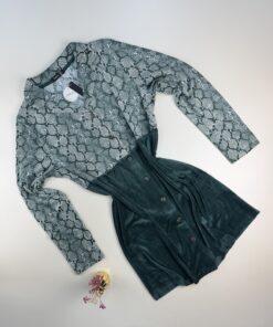 Chemise de nuit boutonné " Vert "