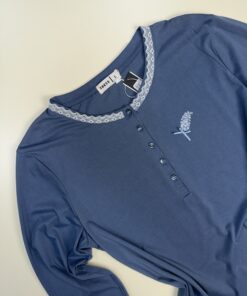 Alternative view of Chemise de nuit boutonné " Bleu "