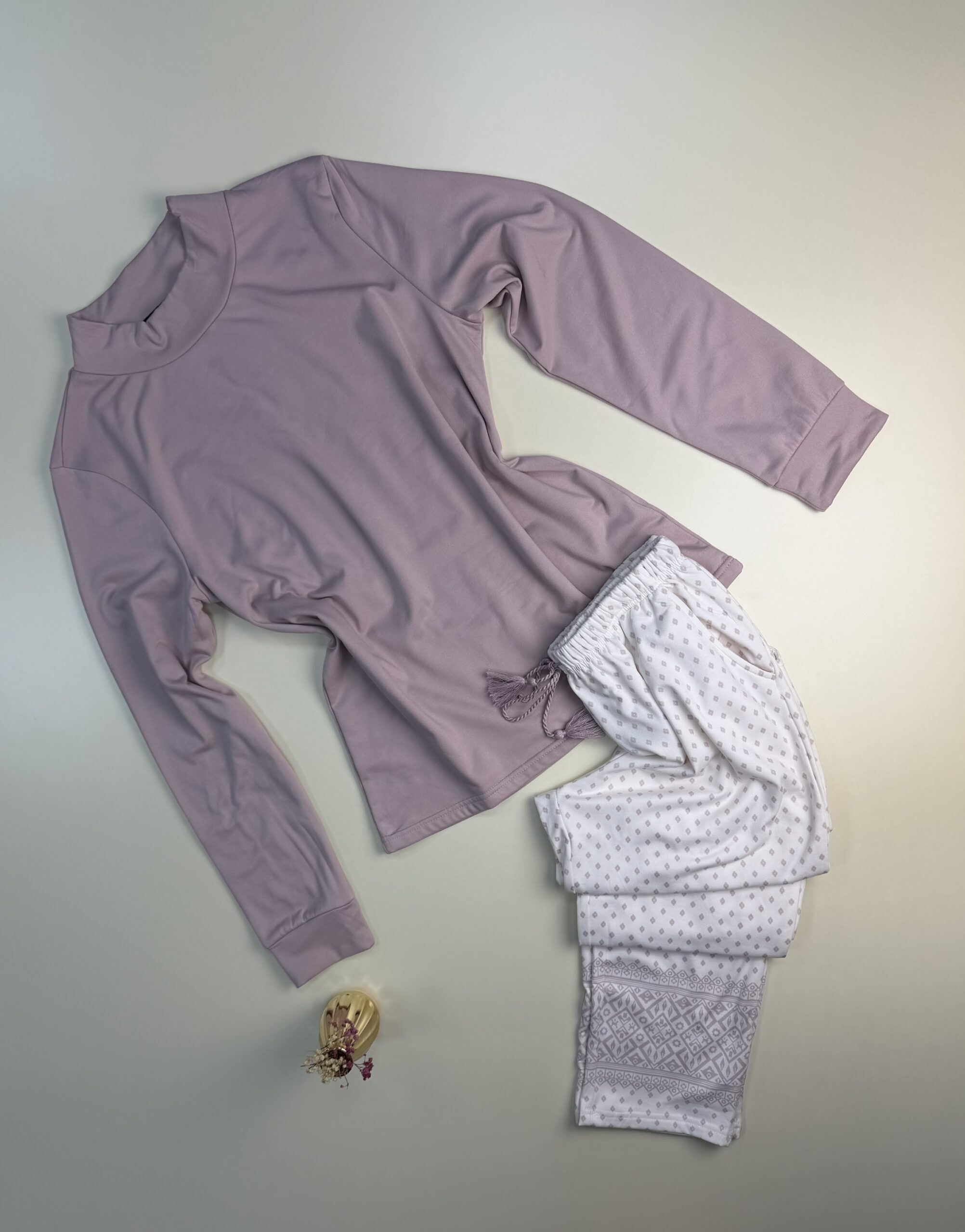 Pyjama haut manche longue " Rose "