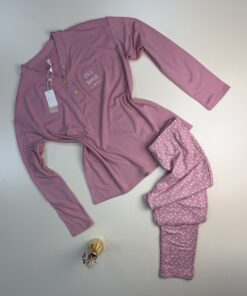 Pyjama haut manche longue " Rose "