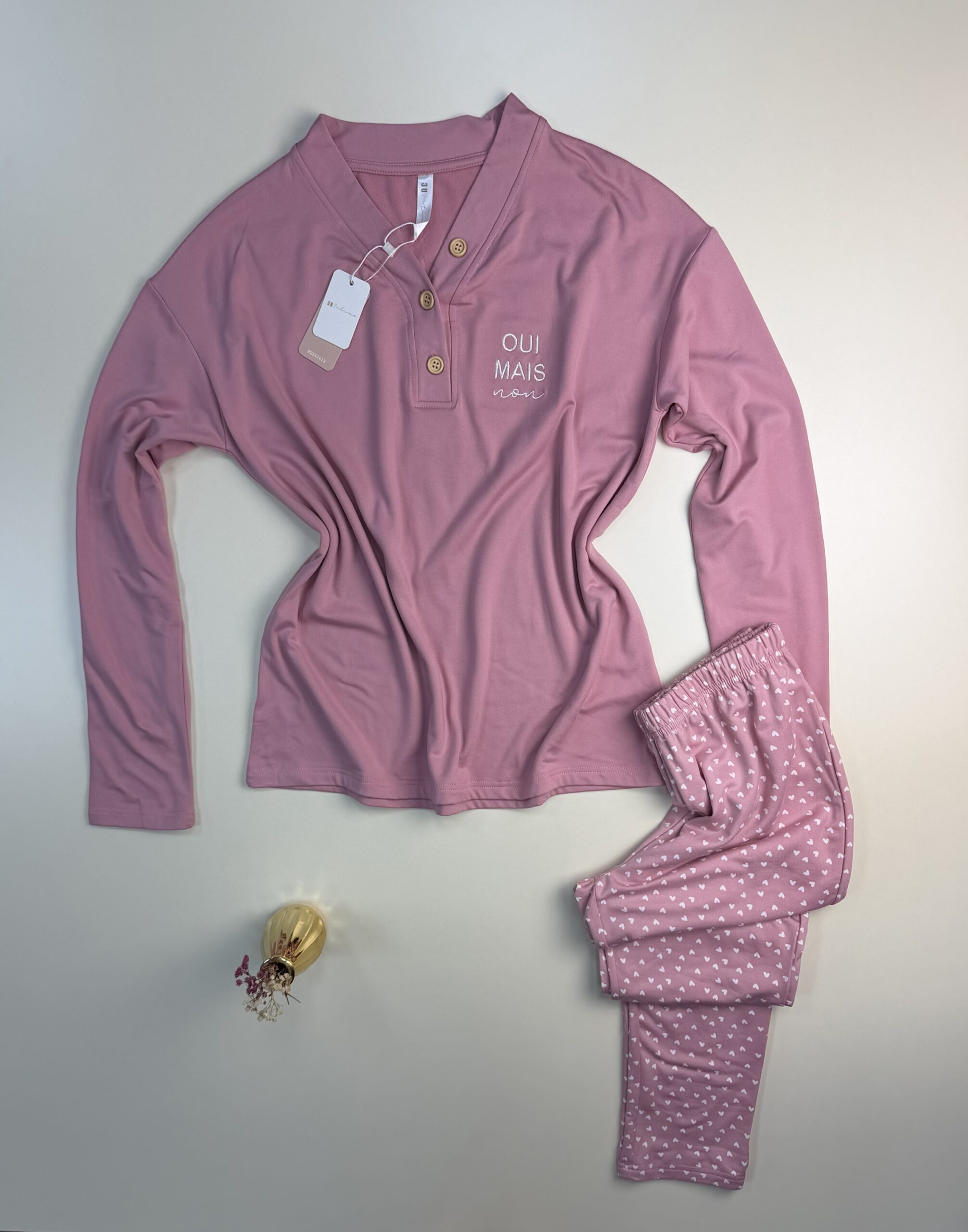 Pyjama haut manche longue " Rose " – Image 2