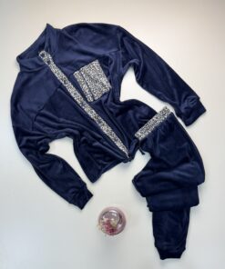 Homewear " bleu léopard "