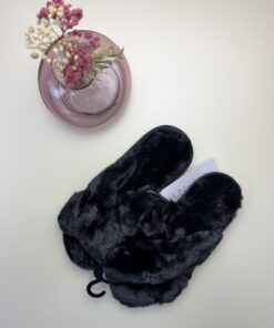Pantoufle ouverte Croisé – Black –