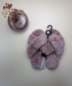 Alternative view of Pantoufle ouverte Croisé – Rose  –