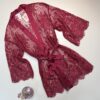 Peignoir en dentelle H " Bordeaux "