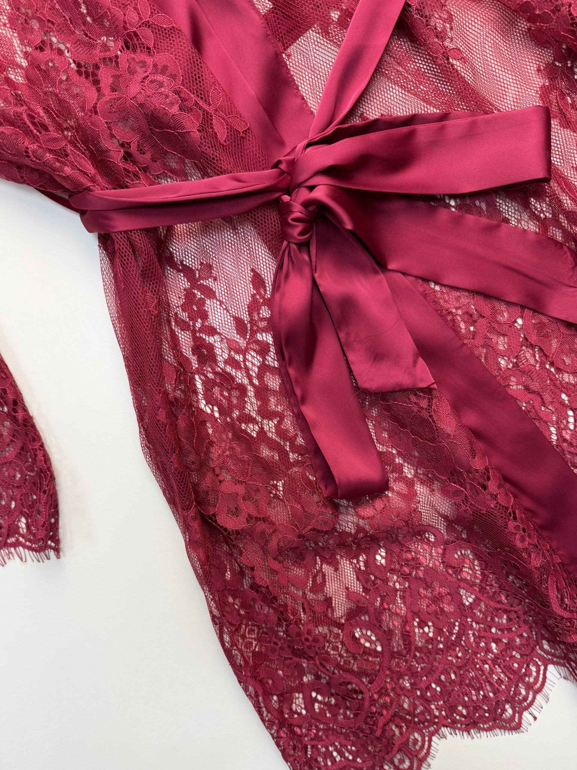 Peignoir en dentelle H " Bordeaux " – Image 2