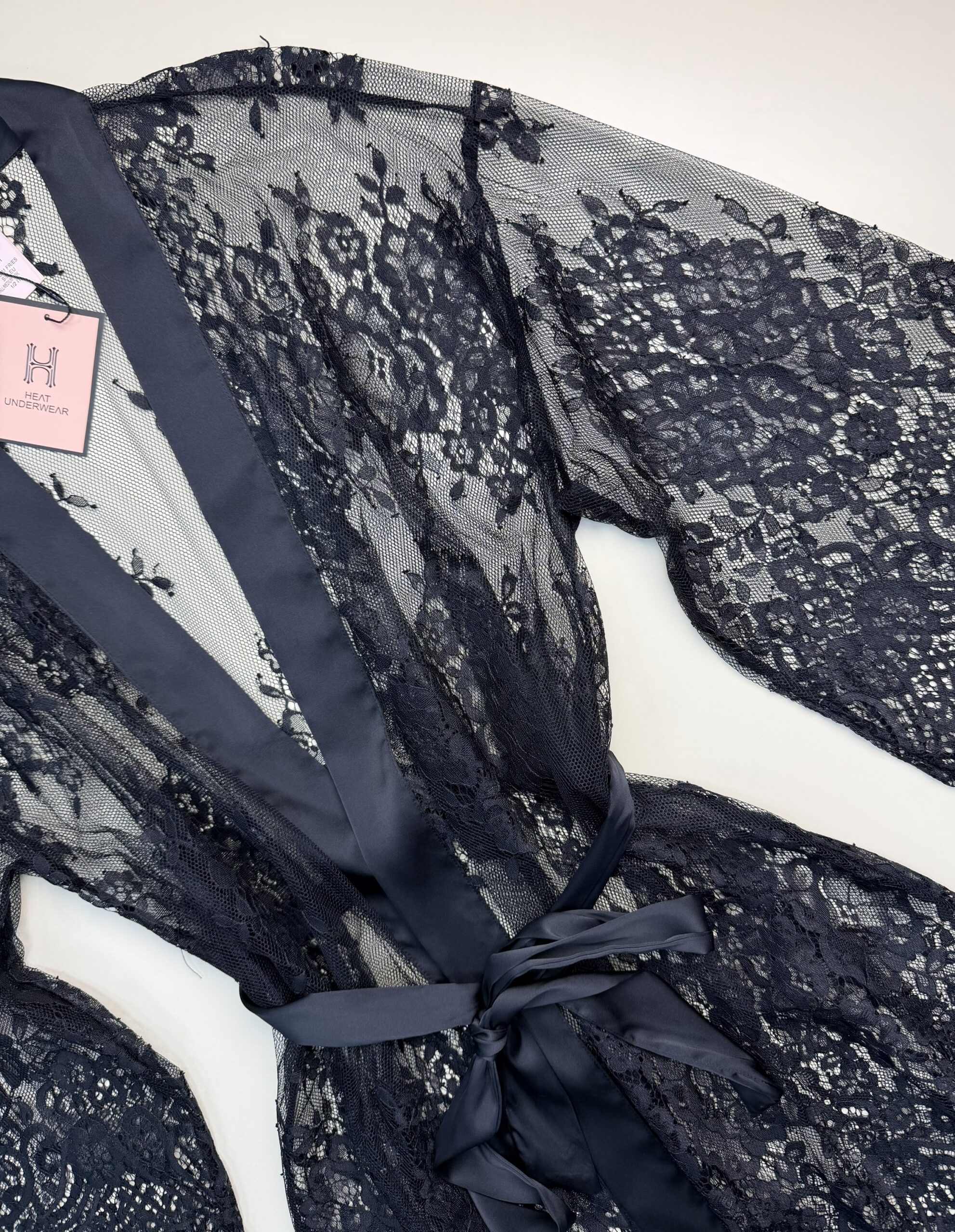 Peignoir en dentelle H " Noir " – Image 5