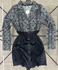 Alternative view of Chemise de nuit boutonné " Noir "