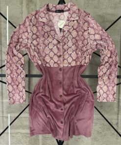 Alternative view of Chemise de nuit boutonné " Rose "