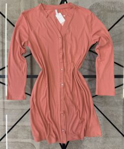 Alternative view of Chemise de nuit boutonnée " Rose "