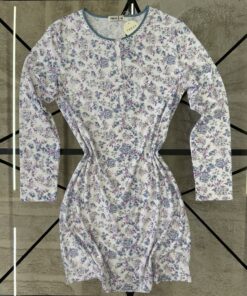 Alternative view of Chemise de nuit boutonnée " à fleurs "