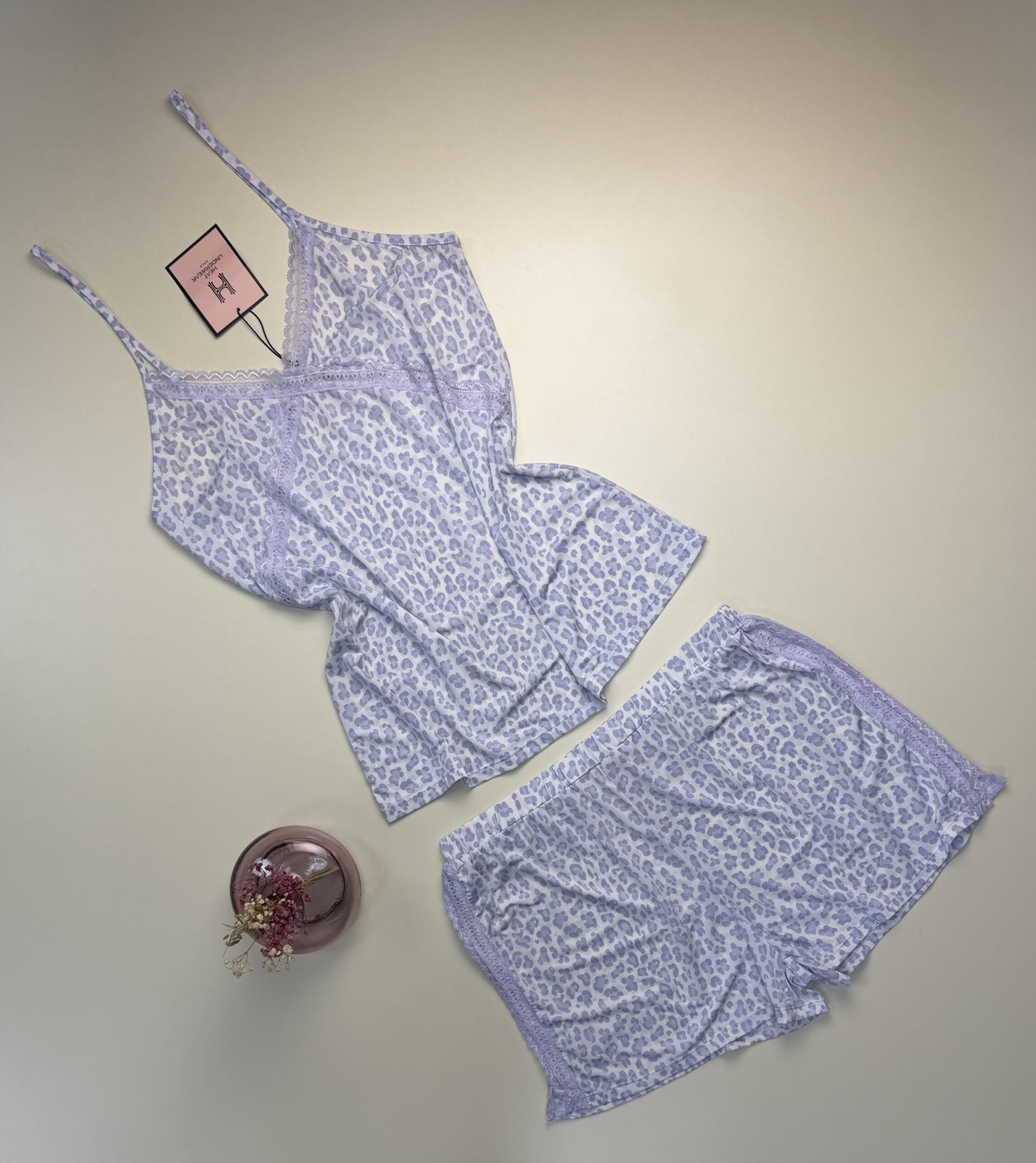 Short-bustier en lycra " léopard mauve " – Image 2