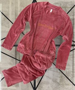 Alternative view of Pyjama haut manche longue good vibes " Rose foncé "