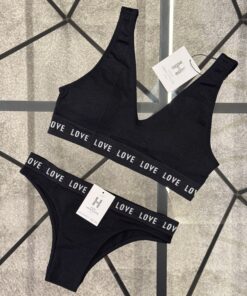 Alternative view of Ensemble 2 pcs H love " Noir "