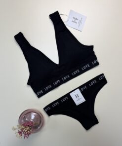 Ensemble 2 pcs H love " Noir "