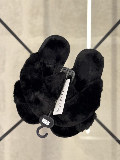 Pantoufle ouverte Croisé – Black  –