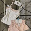 Ensemble 2 bustier + short primark " rose, blanc "